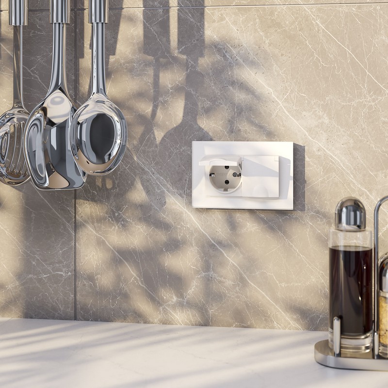 Рамки Werkel Favorit Рамка Werkel Favorit для двойной розетки (белый,стекло)  WL0081101