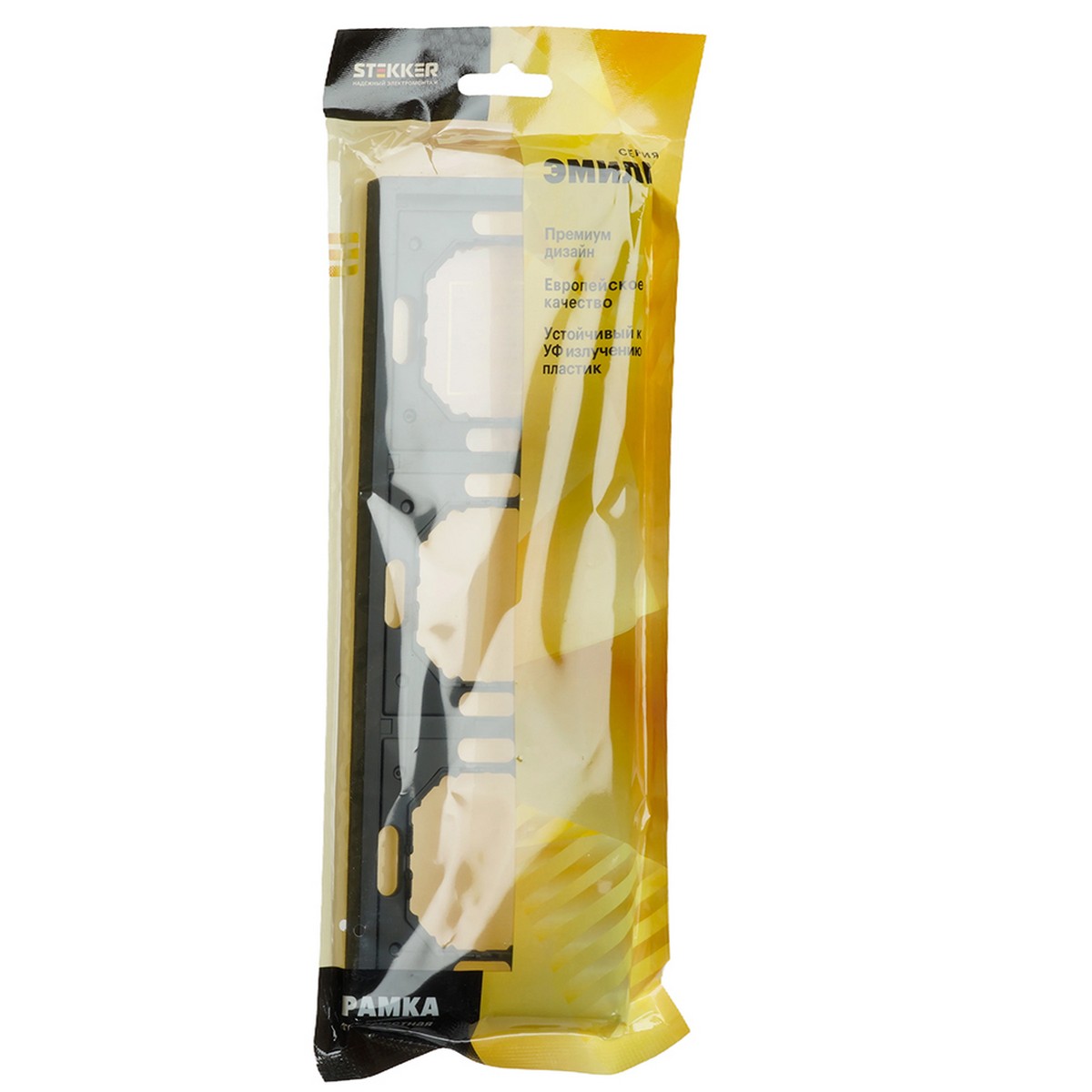 Рамка 3-ая STEKKER Эмили PFR00-5003-05 черный уголь soft touch 49860