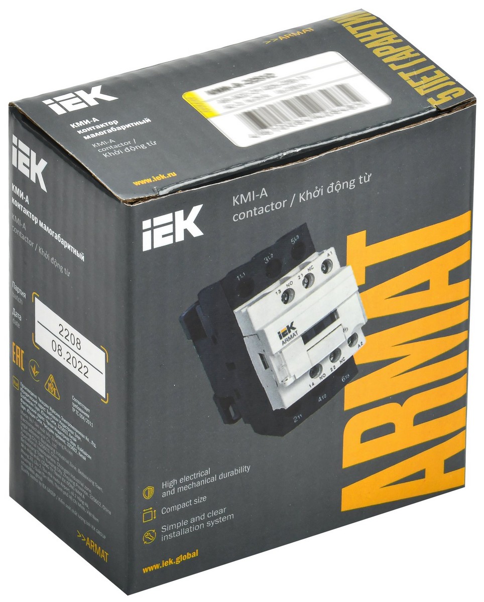 Контакторы Контактор IEK ARMAT КМИ-А-22512 LC1D 25А 48В/АС3 1НО/1НЗ AR-ACC-21-025-048-11 