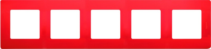 Рамка Legrand Etika красный 5-ая 672535