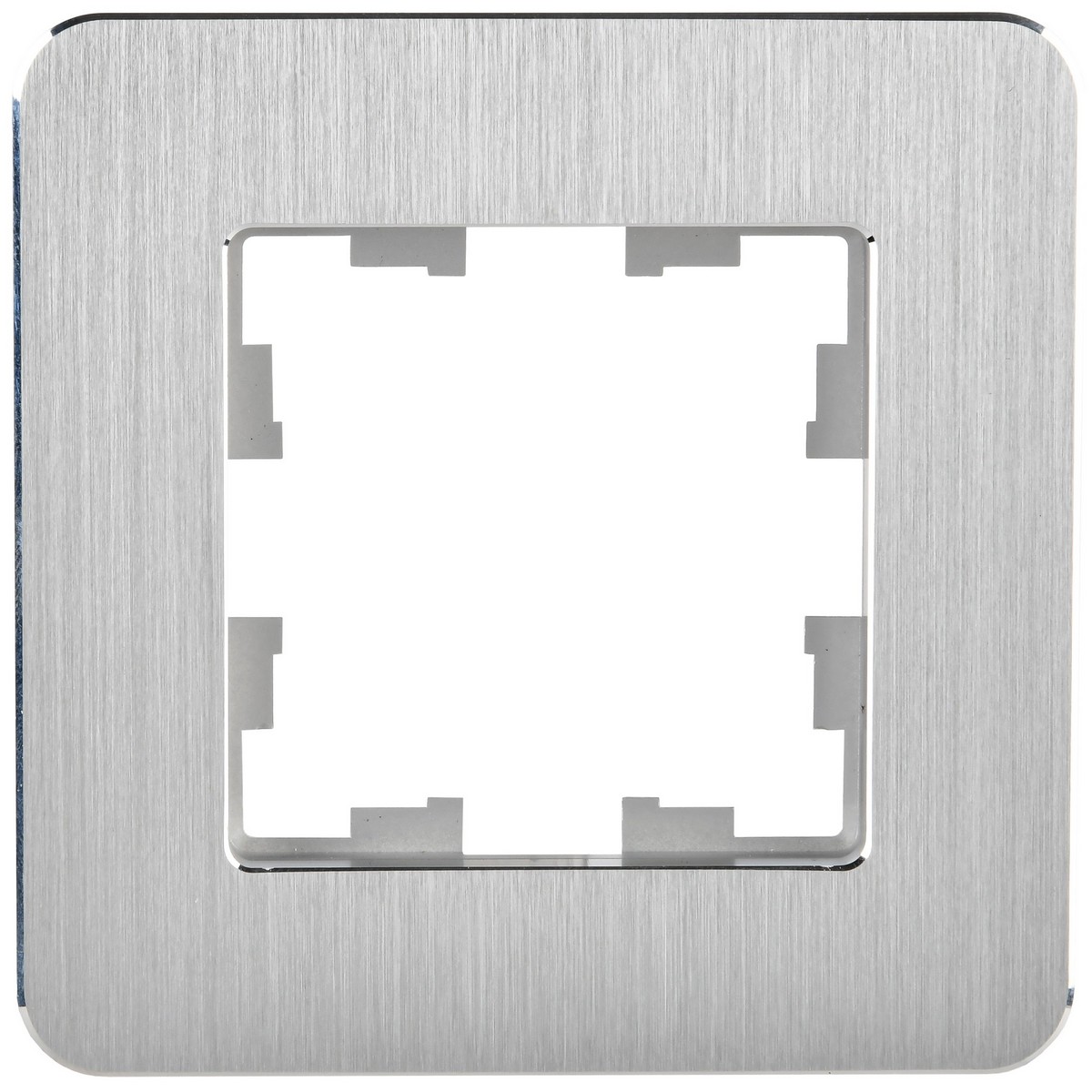 Рамка IEK BRITE DECOR Алюминий/алюм металл. скругл.угол 1-мест. РУ-1-1-Бр RE AL BR-M12-M-21-K47