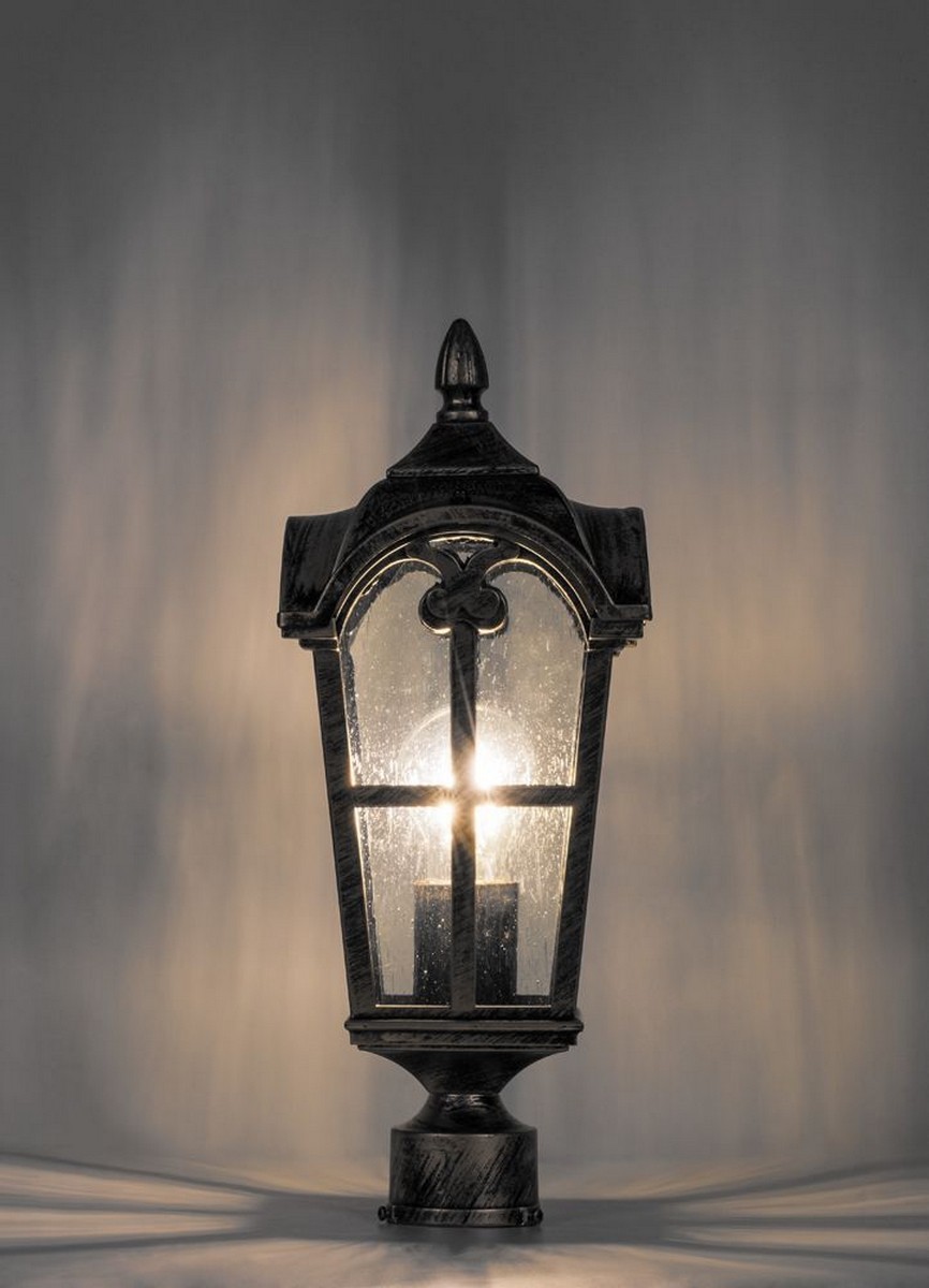 Уличные светильники на столб Светильник Feron садово-парковый Feron PL104 четырехгранный на столб 60W E27 черное золото 11296 
