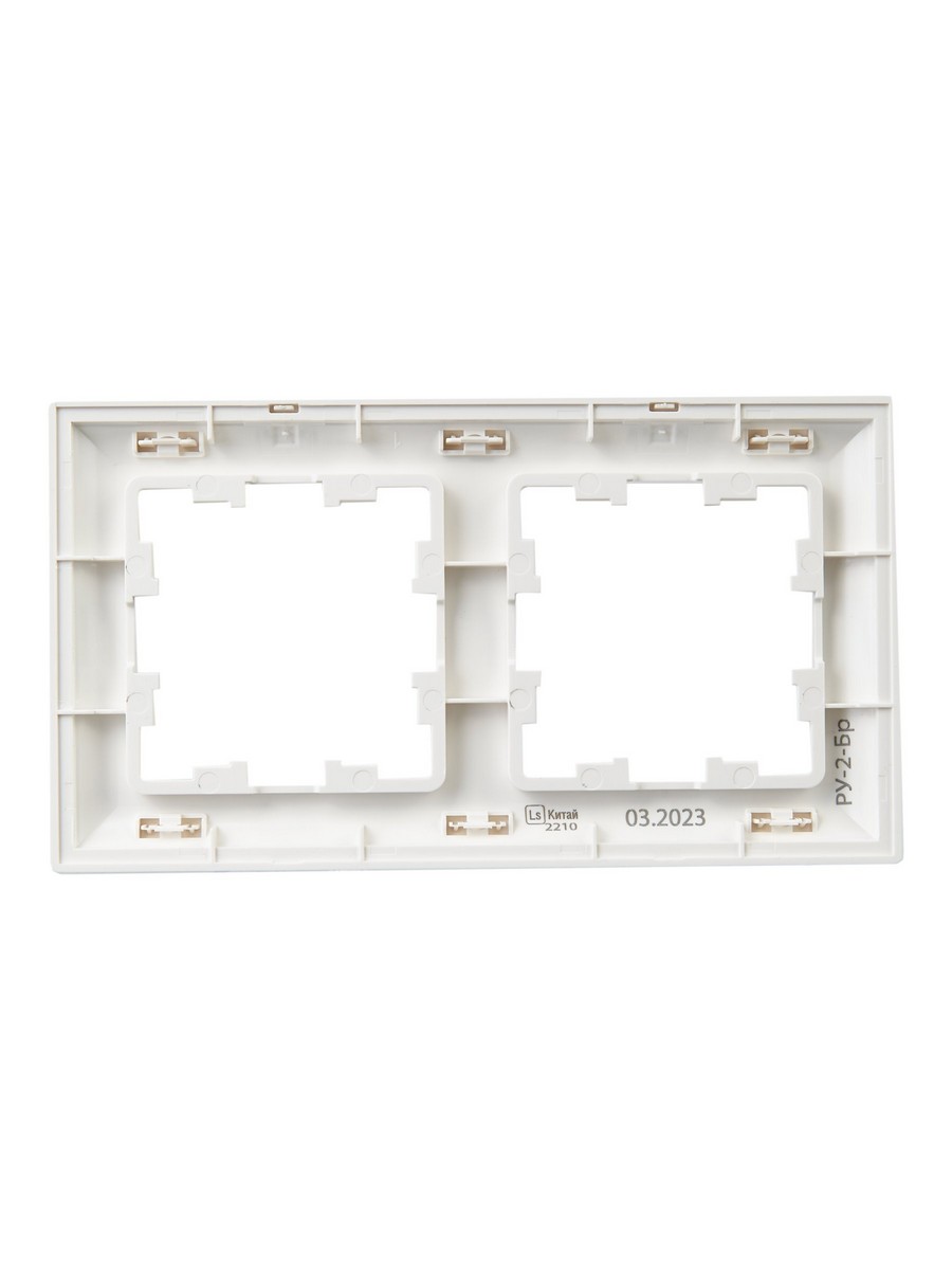 Рамка IEK BRITE DECOR Белый 3D-форма 2-м РУ-2-Бр BR-M22-12-K01