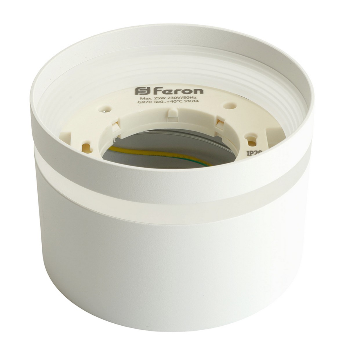 Накладные светодиодные светильники Светильник потолочный Feron HL372 LUNA 25W GX70 белый 48736 