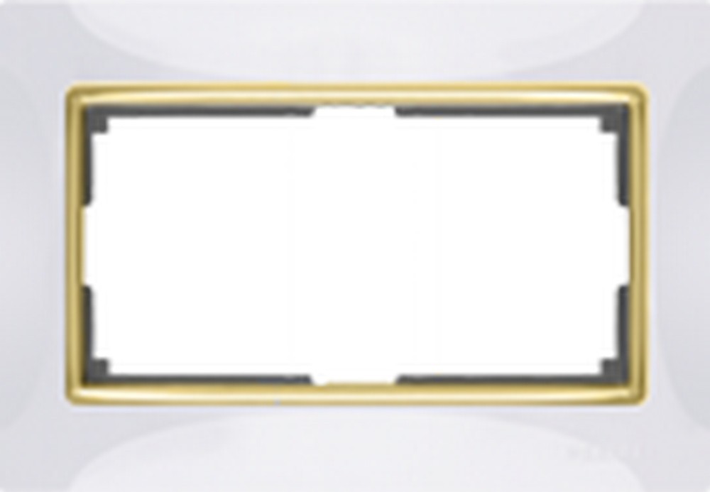 Рамки Werkel Snabb Рамка Werkel Snabb для двойной розетки (белый/хром) W0081901