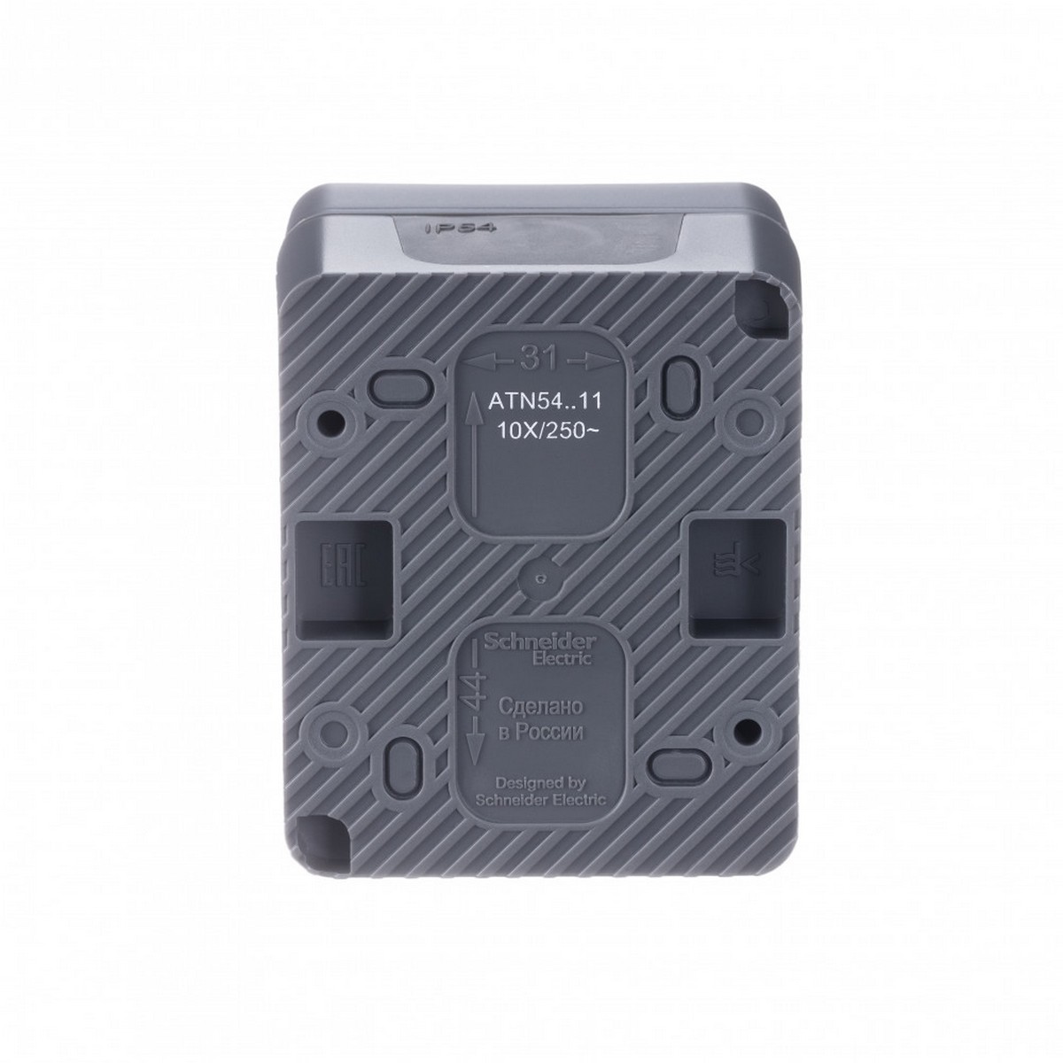 AtlasDesign Карбон Выключатель 1-клавишный Systeme Electric AtlasDesign Profi54 наружный Антрацит ATN544011