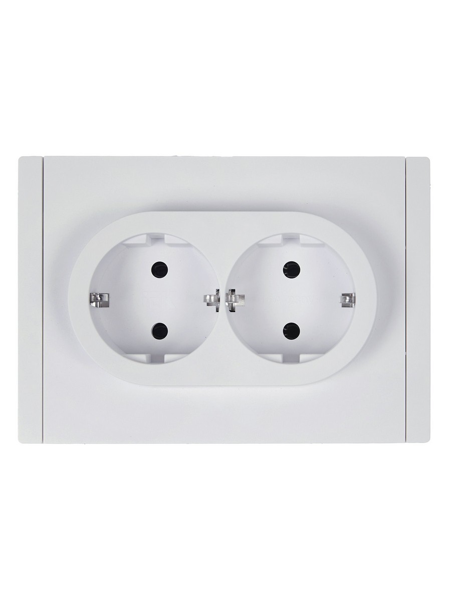 IEK FORTE&PIANO Белый Розетка IEK FORTE&PIANO Белый 2-я с/з безвинтовое крепление 16А FP224
