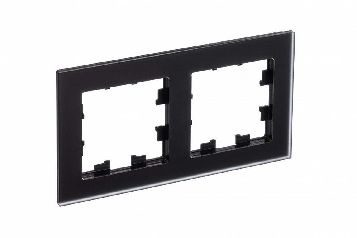 Рамка Systeme Electric AtlasDesign Nature Матовое стекло черный 2-ая ATN331002