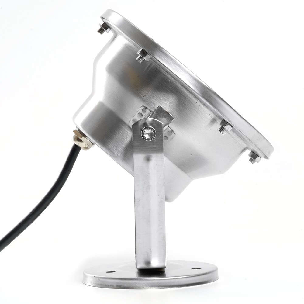 Светодиодные ландшафтные светильники Светодиодный прожектор подводный Feron LL-824 9W AC24V 2700K металлик IP68 48457 