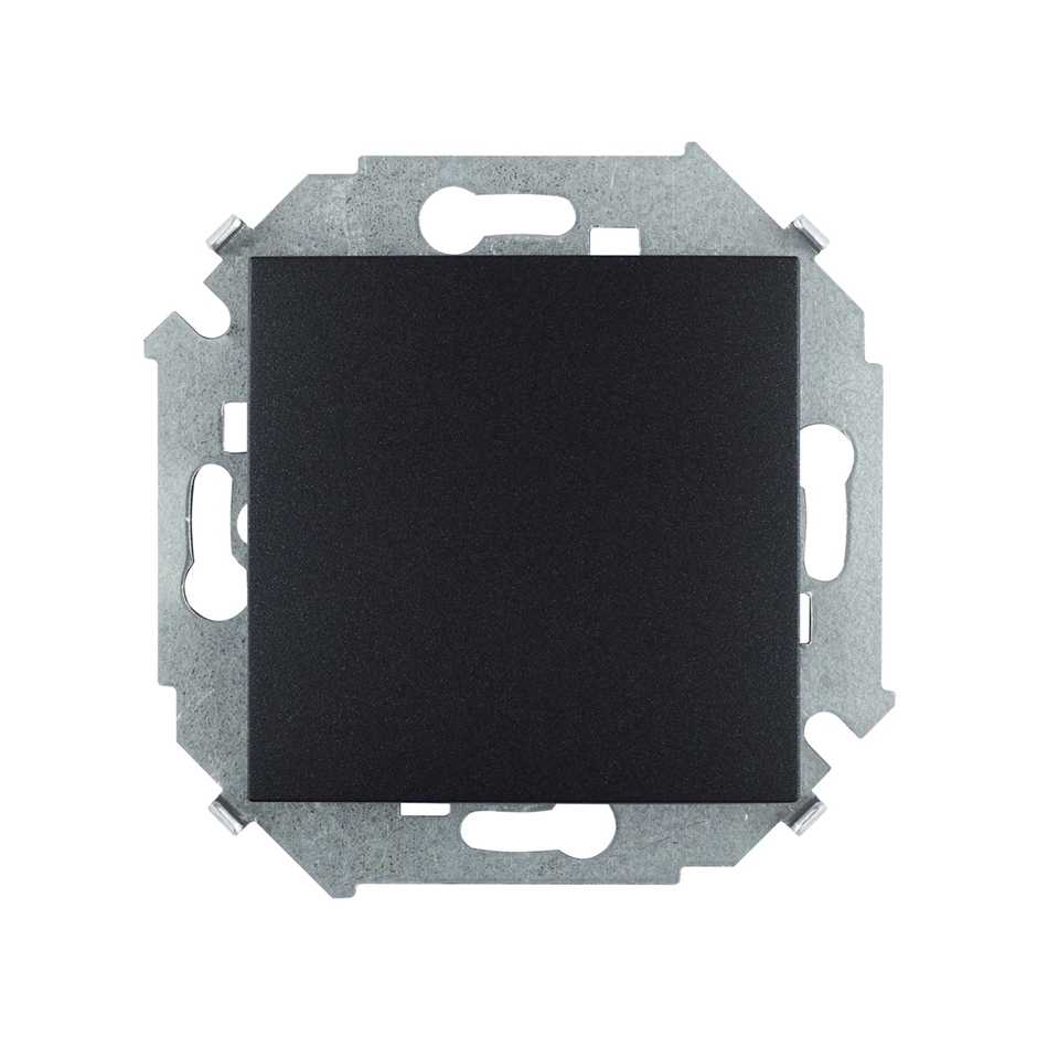 Розетки и выключатели Simon 15 Графит Переключатель 1-клавишный Simon 15 Графит 16А 1591201-038