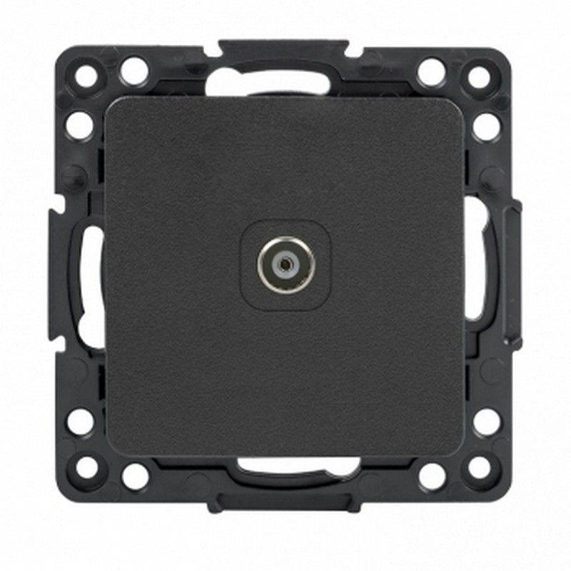 EKF Стокгольм черный Розетка TV EKF PROxima Стокгольм Черный 75Ом 5-862МГц  EZA00-027-10