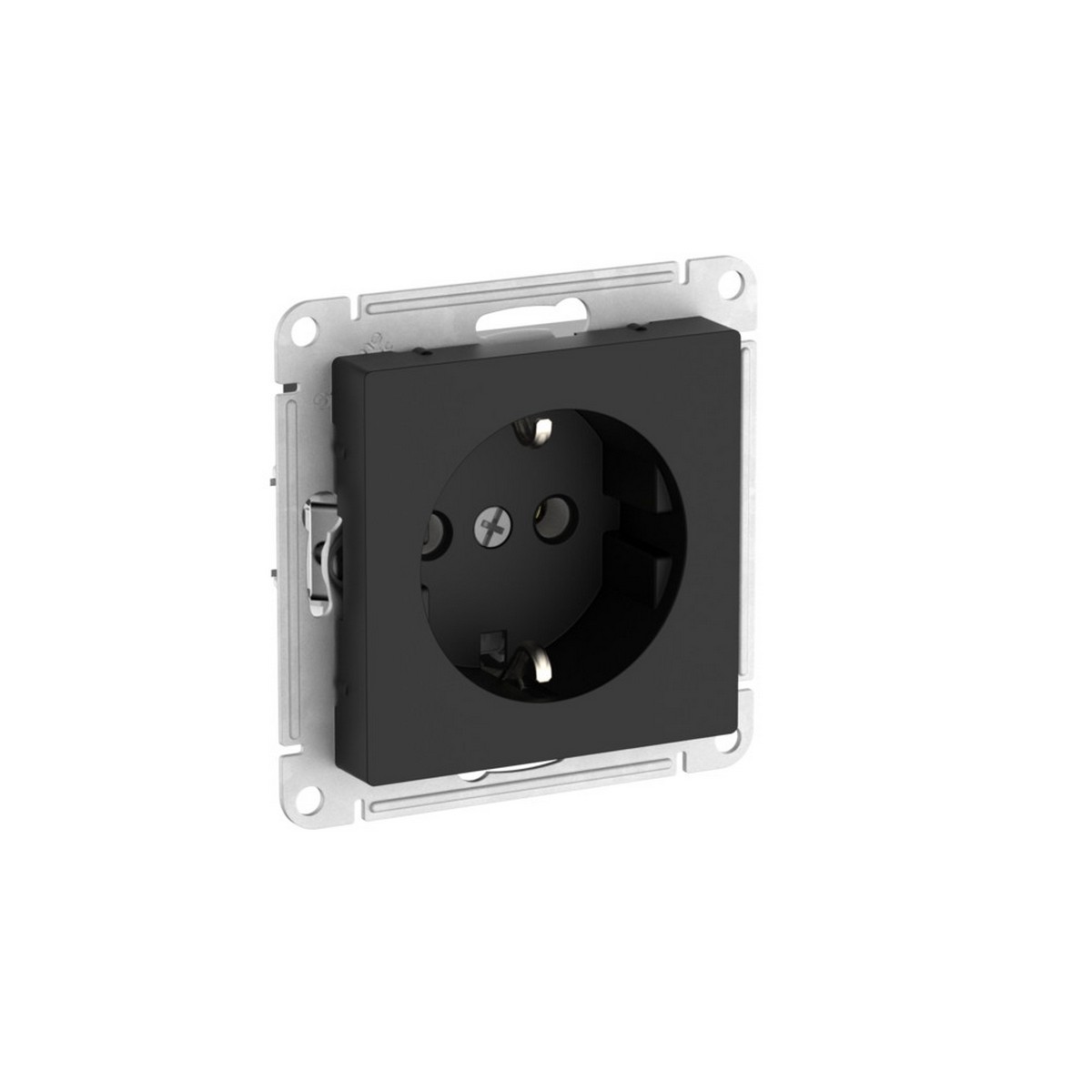 AtlasDesign Карбон Розетка SE AtlasDesign Карбон с заземлением быстрозажим. клем. ATN001043S