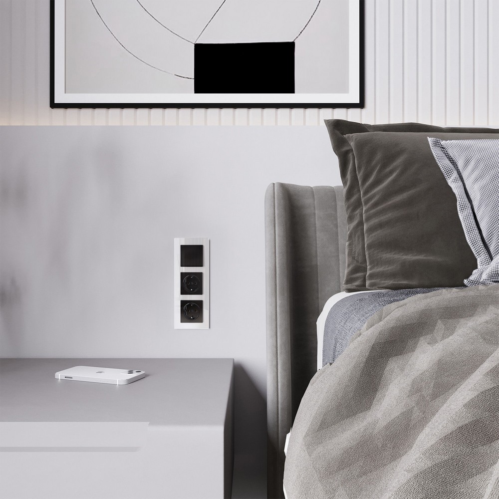 Werkel Черный акрил Выключатель Werkel одноклавишный проходной (черный акрил) W11120480