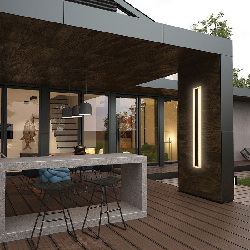 Уличные настенные светильники Светильник уличный светодиодный Feron DH2001 15W 750Lm 3000K черный 48016 