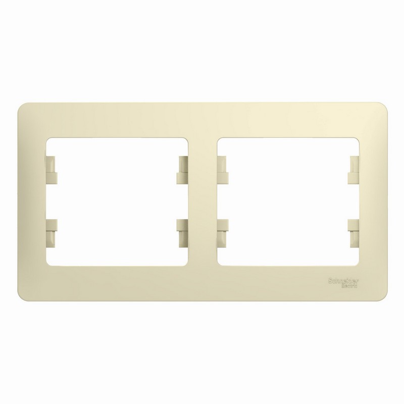 Рамка Systeme Electric Glossa Бежевый 2-я, горизонтальная GSL000202