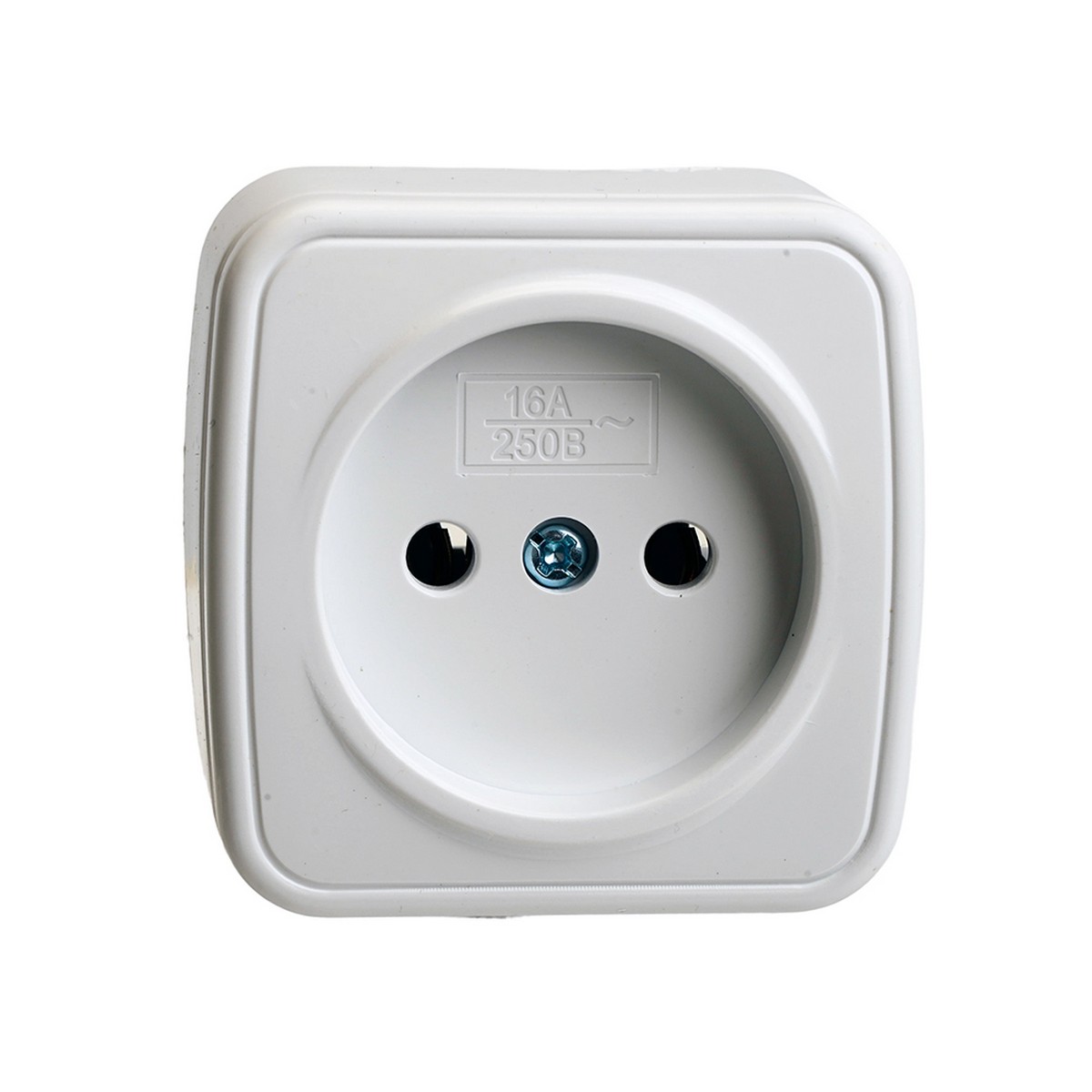 Накладные розетки и выключатели Stekker Розетка накладная STEKKER PST10-501-20 1-местная б/з Basic белый 50074