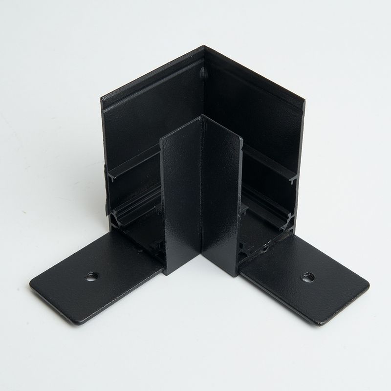 Трековые светодиодные светильники Соединитель угловой Feron для магнитного накладного шинопровода черный LD2001 41977 