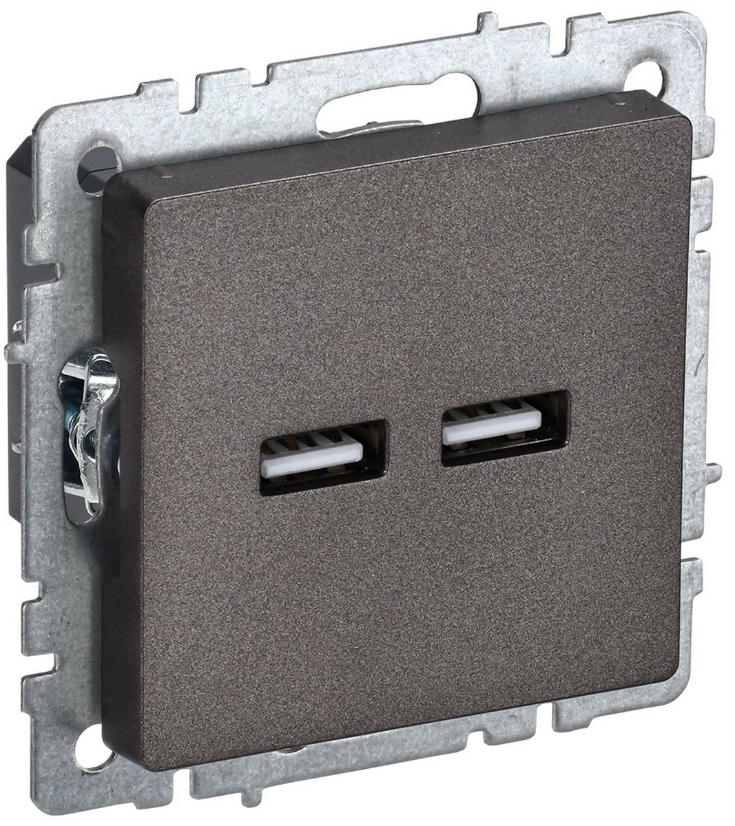 Розетка IEK BRITE USB A+A 3,1А РЮ10-1-БрТБ бронза BR-U21-D31-K45