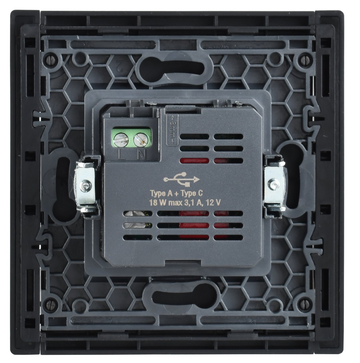 Розетка IEK FORTE&PIANO Черный USB A+C 18Вт FP151