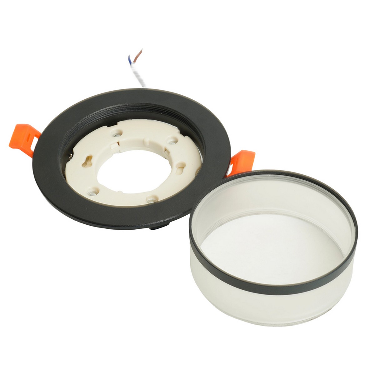 Встраиваемые светодиодные светильники Светильник встраиваемый Feron DL500 потолочный GX53 черный круг 51086 