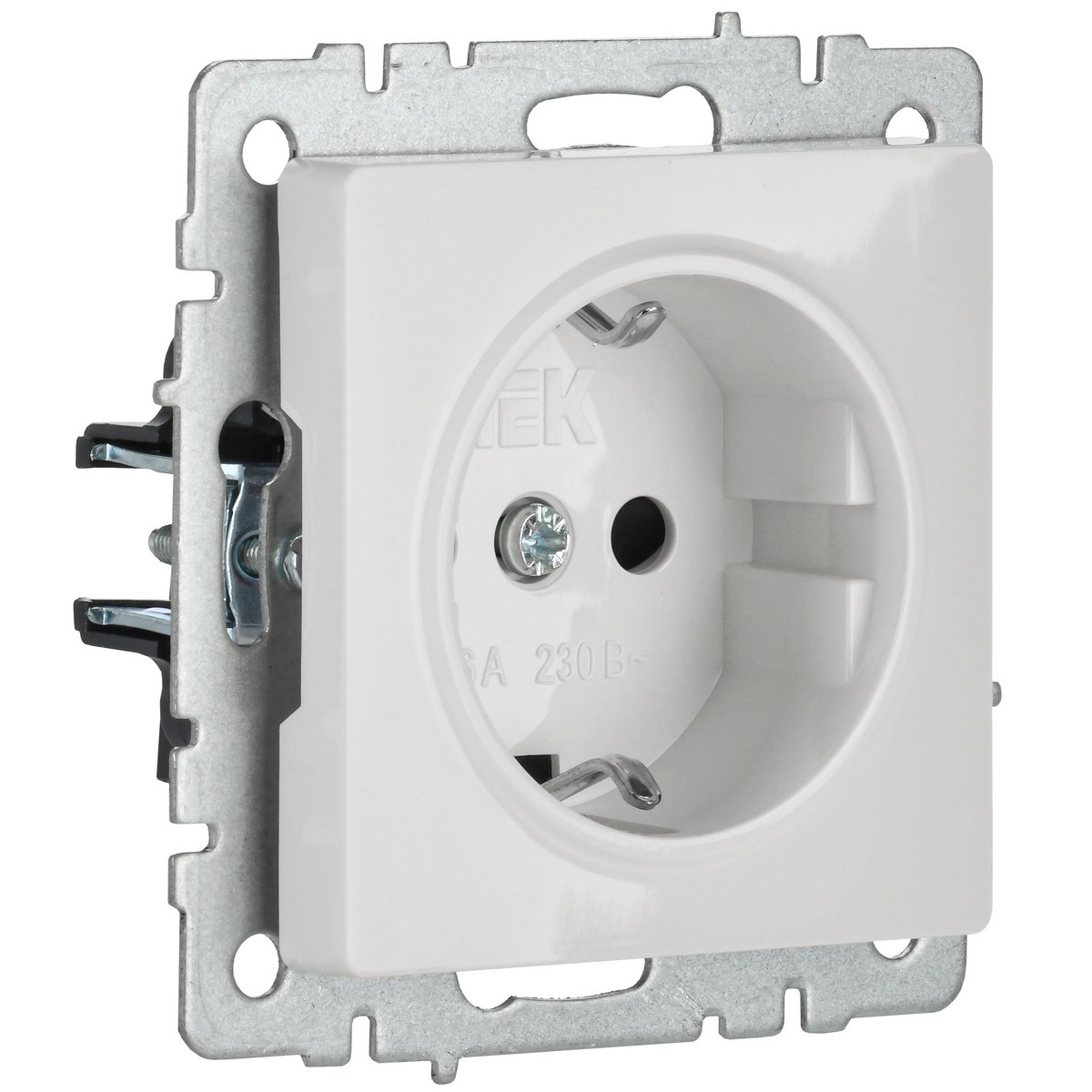 IEK Brite Белый Розетка IEK BRITE с/з с шторками 16А РС14-1-0-БрБ белый BR-R14-16-K01