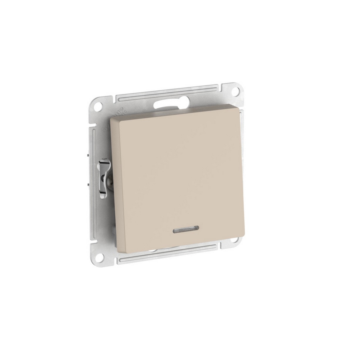 AtlasDesign Песочный Выключатель SE AtlasDesign Песочный 1-клавишный с подсветкой быстрозажим. клем. ATN001213S