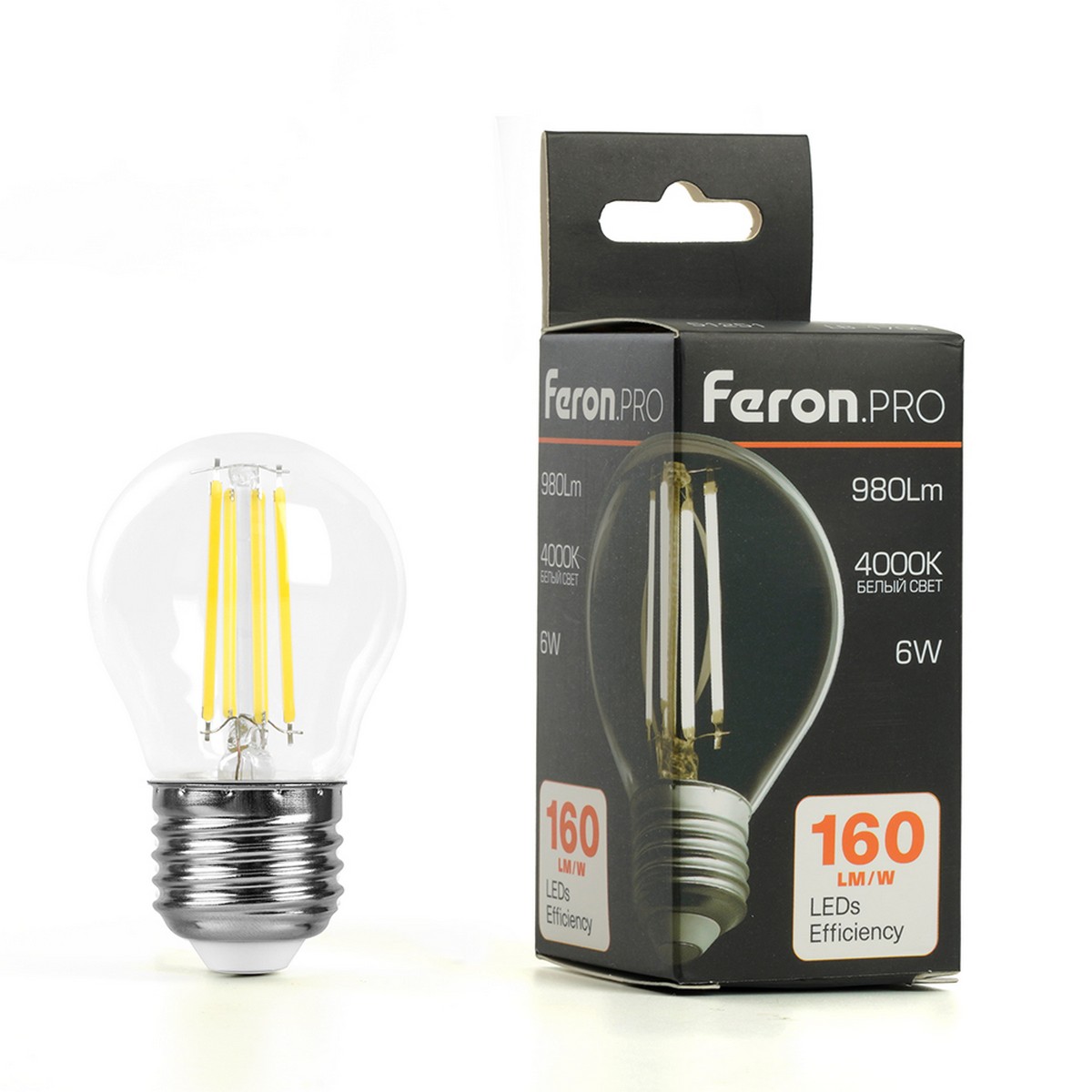Лампа светодиодная Feron.PRO LB-1706 Шарик E27 6W 175-265V 4000K 51251