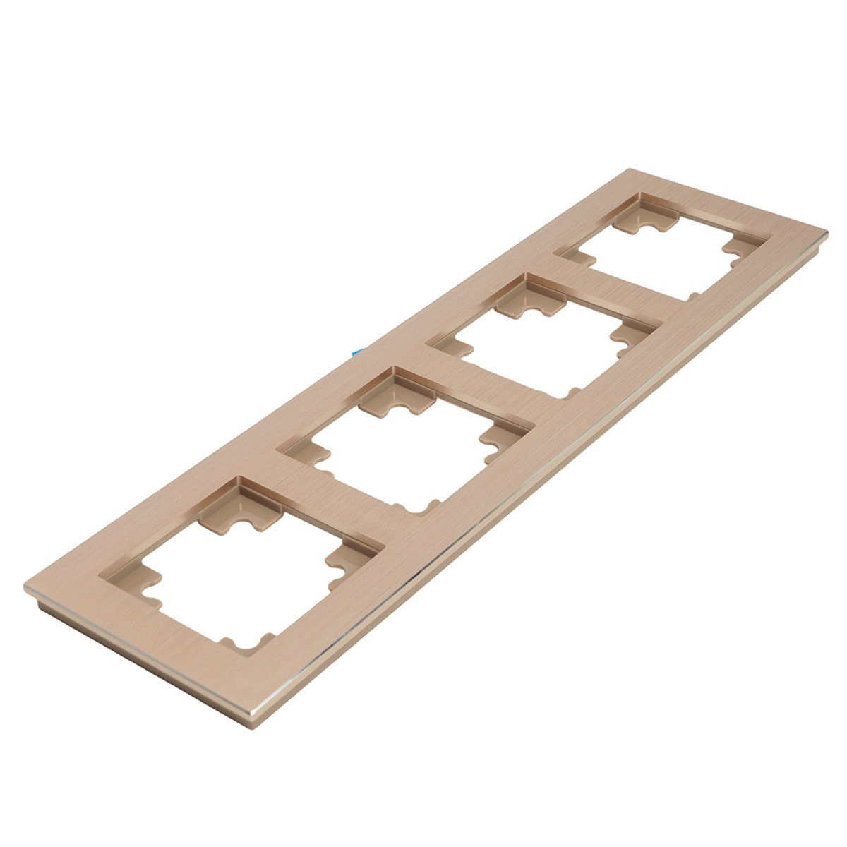 Катрин - Розетки и выключатели Stekker Рамка 4-местная металл STEKKER MFR00-7004-02 Катрин шампань 50022