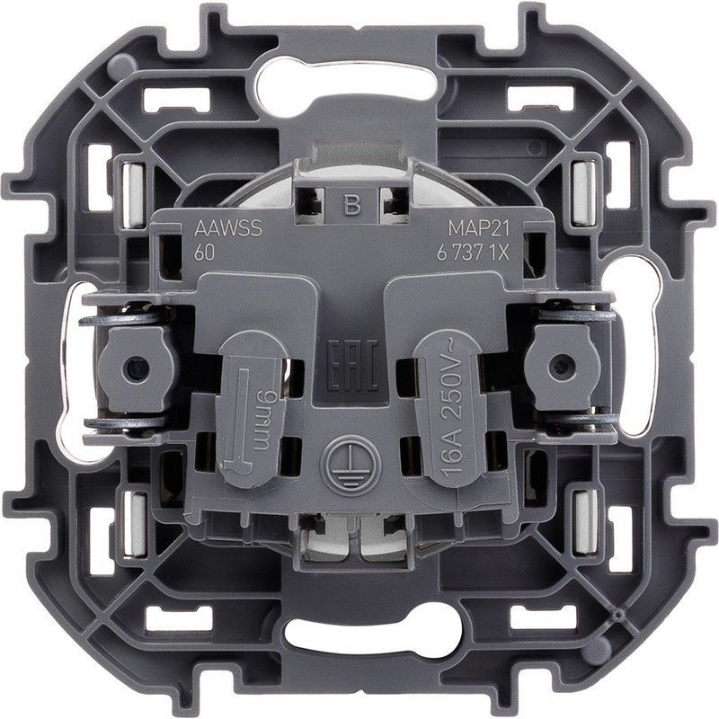 Legrand Inspiria Алюминий Розетка Legrand INSPIRIA Алюминий без заземления 16 А 250 В 673712