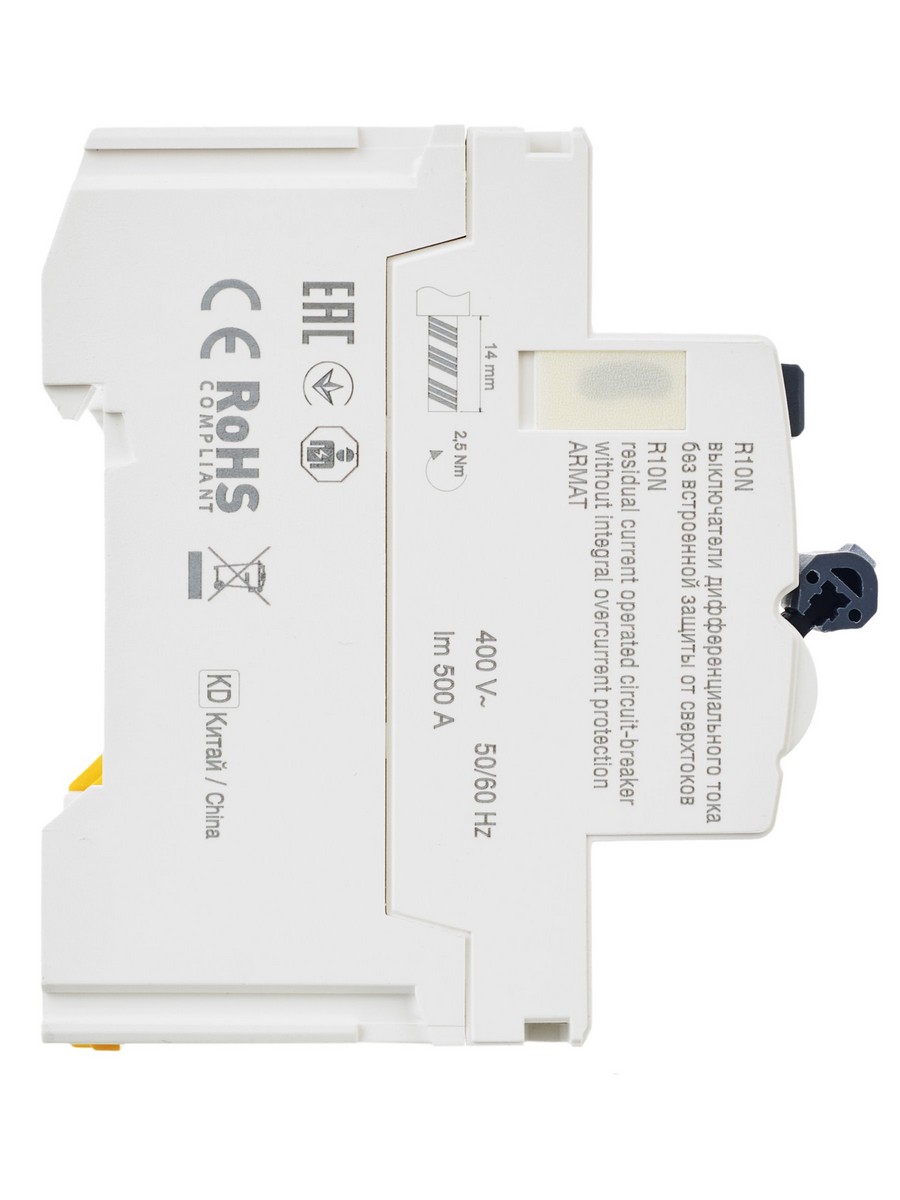 IEK ВДТ УЗО IEK ARMAT R10N 4P 40А 300мА тип AC AR-R10N-4-040C300 