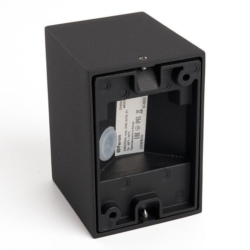 Уличные настенные светильники Светильник садово-парковый Feron DH050 на стену GU10 230V черный 48325 