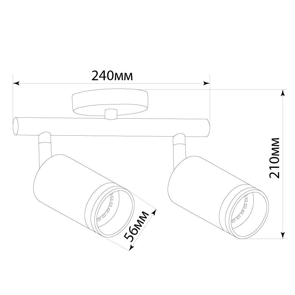 Светильники споты светодиодные Светильник спот Feron ML232 настенно-потолочный GU10 черный 41489 