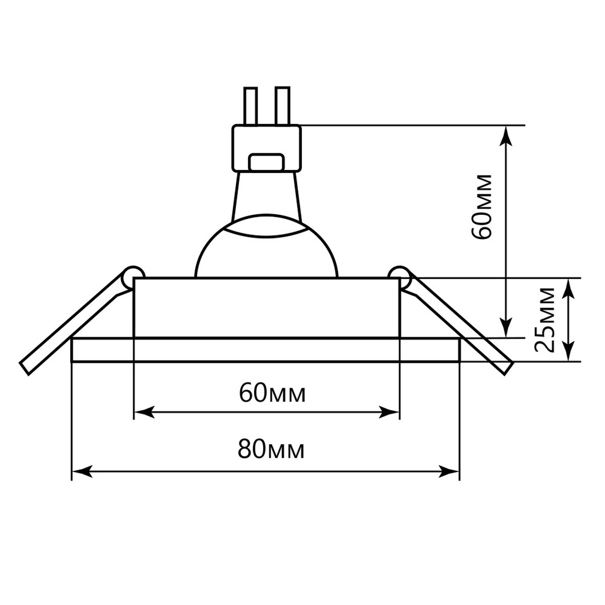 Встраиваемые светодиодные светильники Светильник встраиваемый Feron DL10 потолочный белый MR16 G5.3 15109 