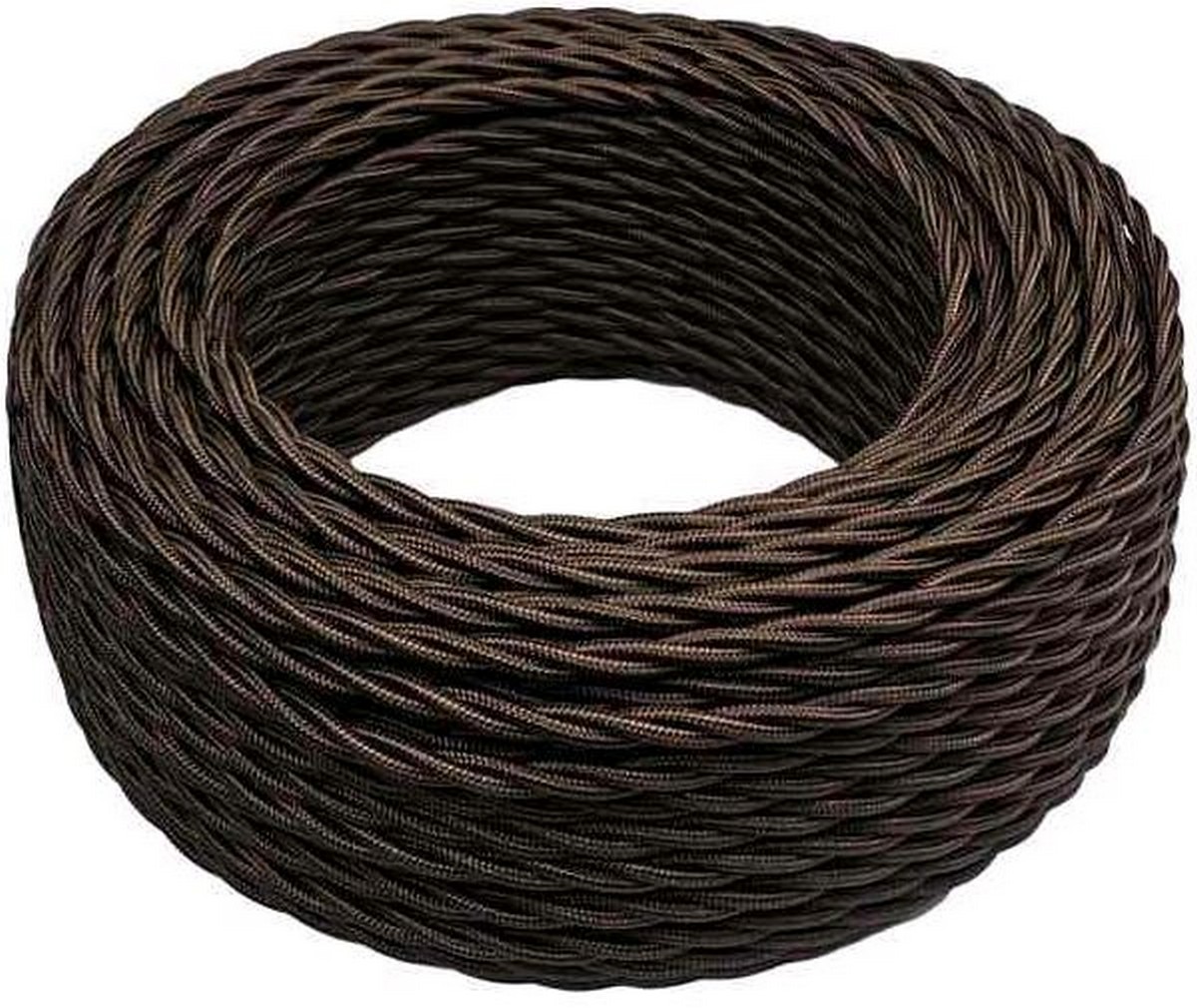 Витой ретро провод (кабель) Витой провод BIRONI Коричневый глянец 3*0,75 20м B1-432-072-20 