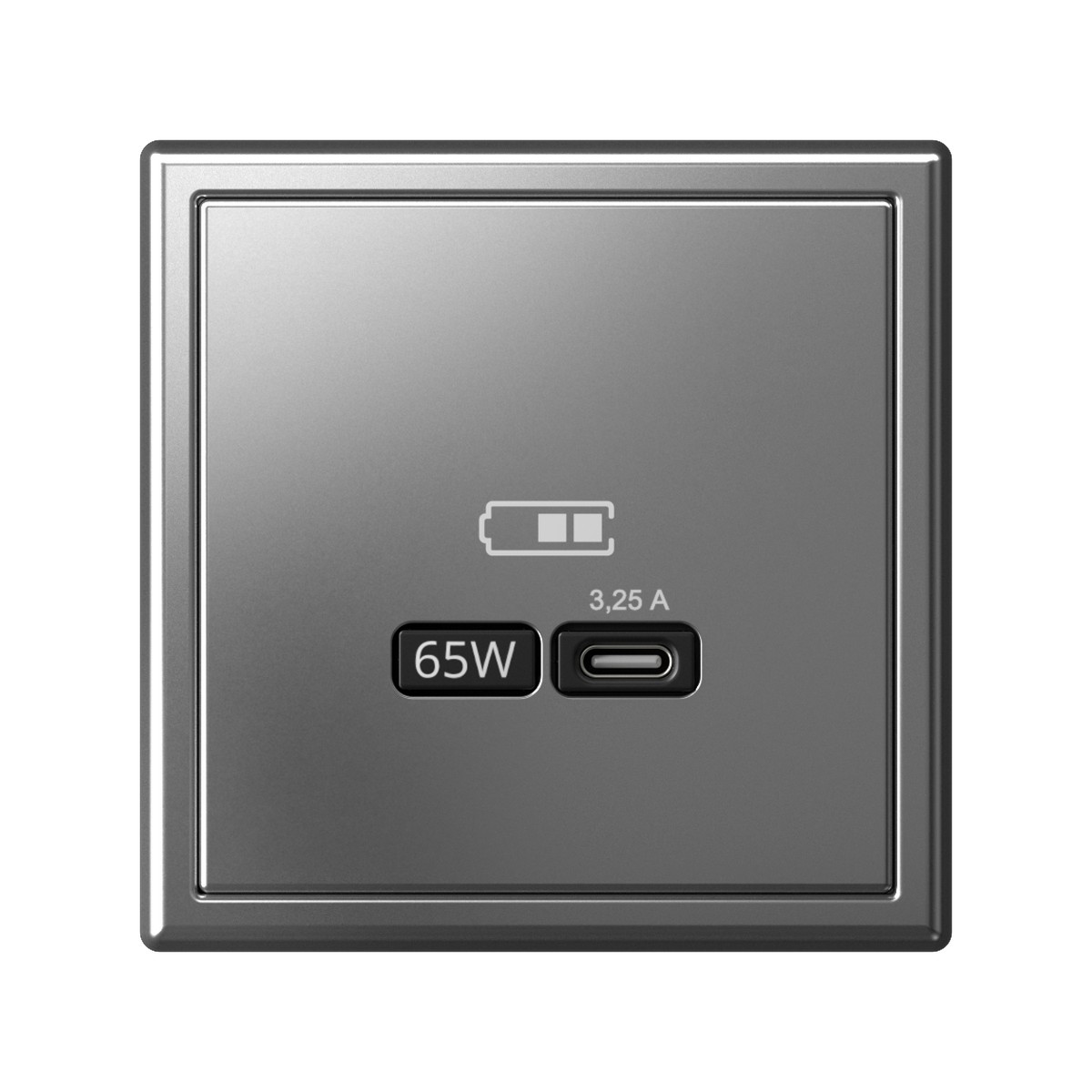 ArtGallery Сталь USB Розетка Systeme Electric ArtGallery Сталь тип-С 65Вт высокоскор.заряд. QC PD GAL000927