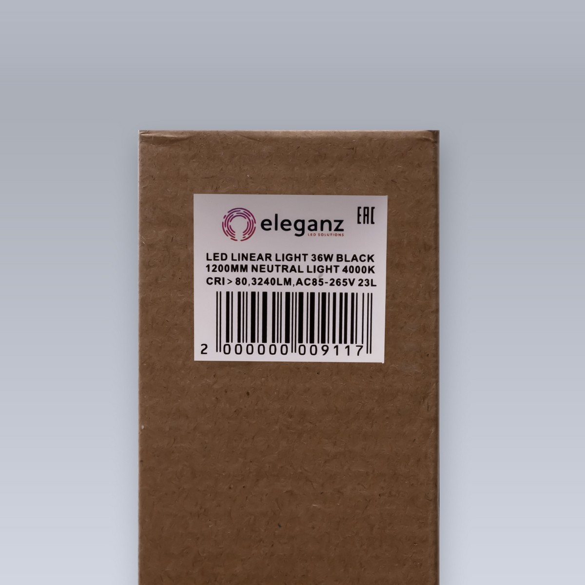 Линейные светодиодные светильники Светильник ELEGANZ линейный подвесной Черный 36W 4000К 1200*60*70мм IP40 9822 