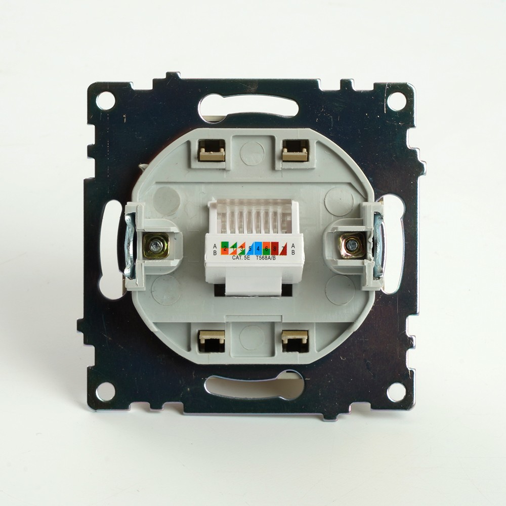 Розетка компьютерная 1-местная RJ-45 STEKKER GLS00-7107-08 Катрин золото 49227