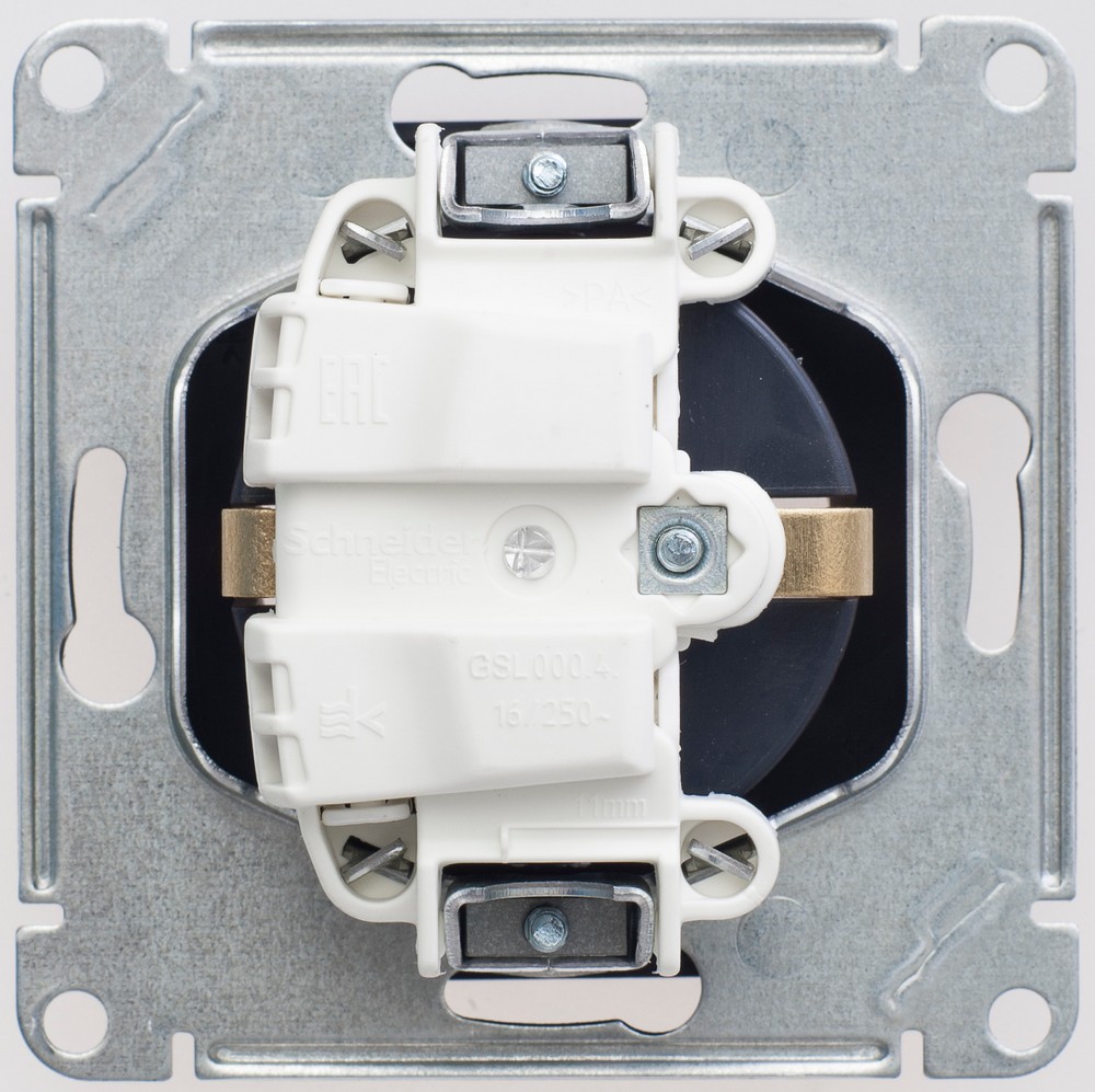 Glossa Шоколад Розетка Systeme Electric Glossa Шоколад с заземлением, 16А механизм GSL000843