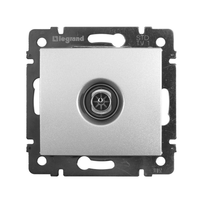 Розетка TV Legrand Valena Алюминий единственная 1,5 дБ 770129