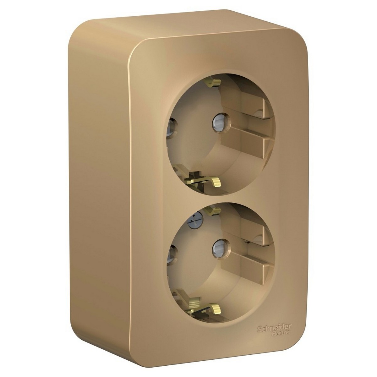 Blanca титан розетки и выключатели Розетка SE Blanca 2-ая Титан наружный с/з со шторками BLNRA011204