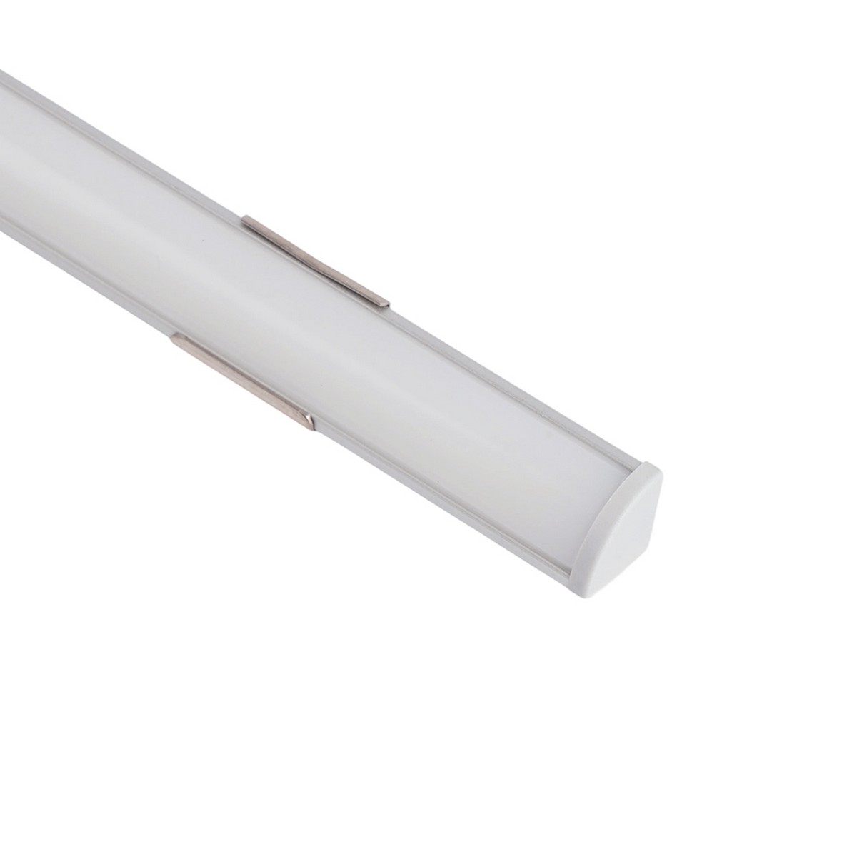 Профиль и крепеж для светодиодной ленты Профиль Feron CAB240 алюминиевый "угловой круглый 7.9*7.9мм" серебро  52148 