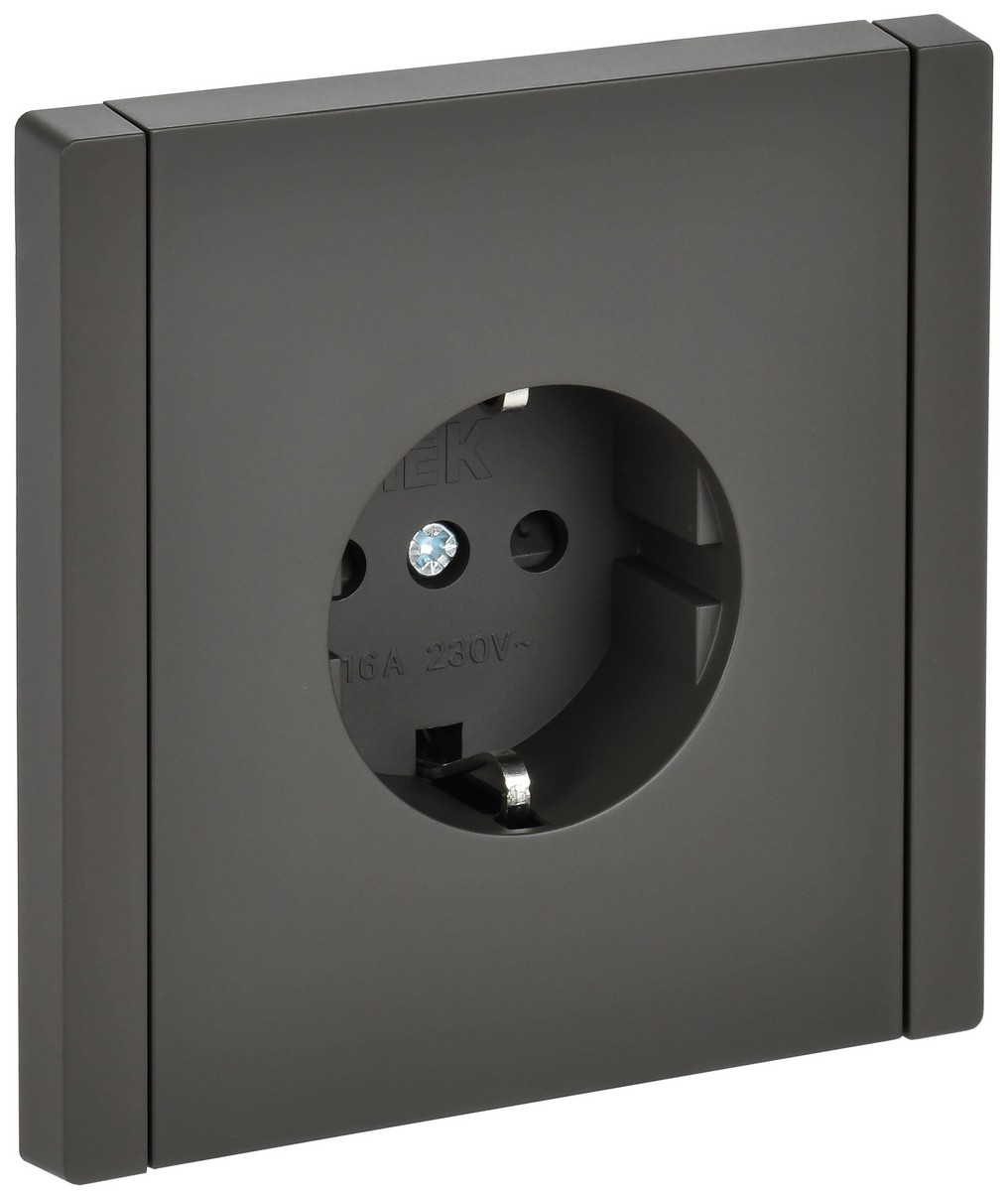 IEK FORTE&PIANO Серый Розетка IEK FORTE&PIANO Серый с/з со шт винтовое крепление 16А FP315