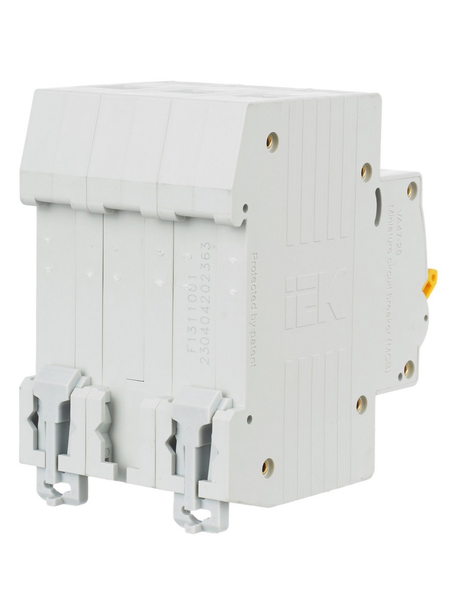 3 полюсные (трехполюсные) Автоматический выключатель IEK KARAT ВА47-29 3Р 63А 4,5кА х-ка С MVA20-3-063-C 