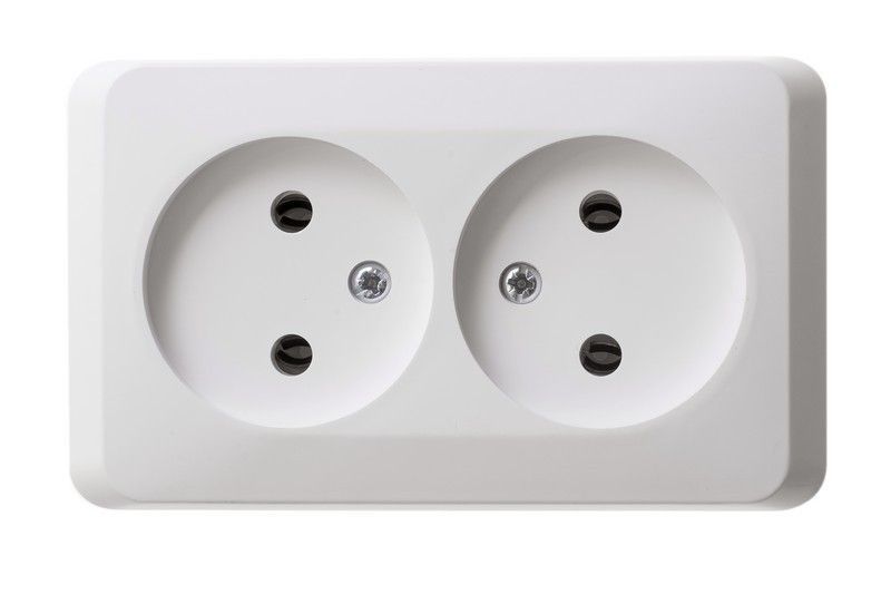 Этюд Белый Розетка 2-ая Systeme Electric Этюд наружный Белый без/з без шторок PA16-005B