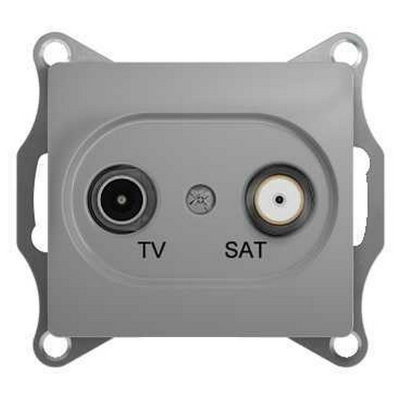 Розетка TV-SAT Systeme Electric Glossa Алюминий одиночная 1DB GSL000397