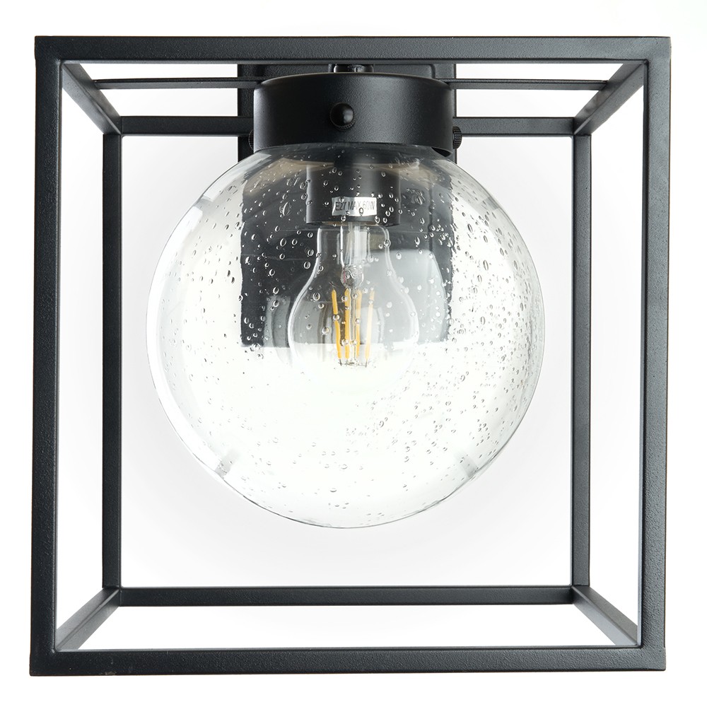 Уличные настенные светильники Светильник садово-парковый Feron PL711 на стену вниз 60W E27 230V черный 48385 