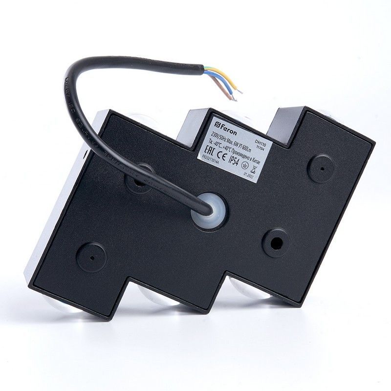 Уличные настенные светильники Светильник уличный светодиодный Feron DH110 6*1W 600Lm 4000K черный 11704 