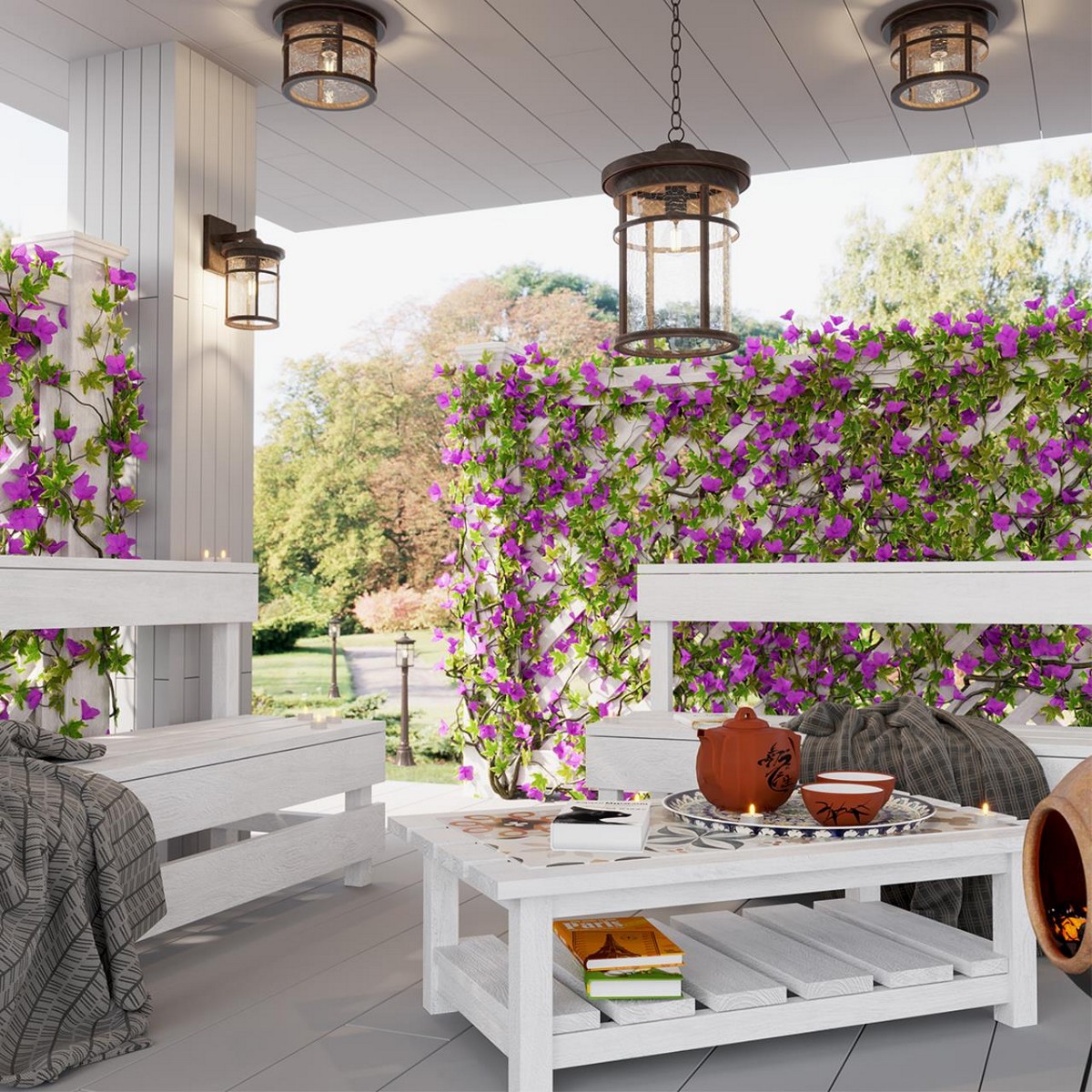 Уличные светильники на цепочке Уличный светильник-подвес ODEON LIGHT 4044/1 VIRTA 