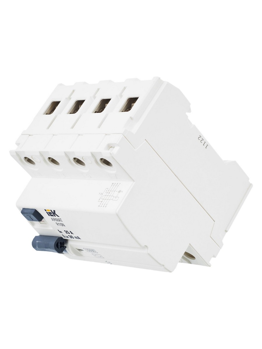 ВДТ УЗО IEK ARMAT R10N 4P 25А 30мА тип AC AR-R10N-4-025C030