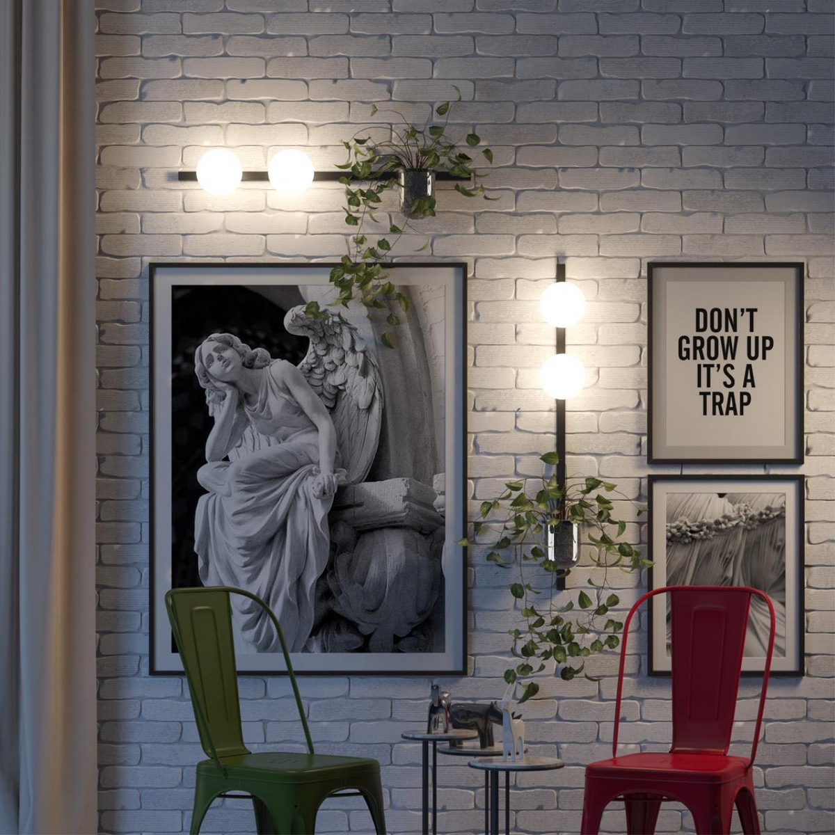 Накладные светодиодные светильники Настенный светильник ODEON LIGHT 4681/2W FLOWER 